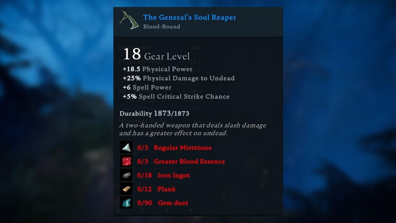 The General’s Soul Reaper V Rising